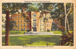 Postcard OH: Kent State University, Women's Dormitory, Vintage Linen, 1940's - Picture 1 of 2