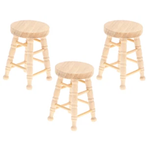 3 Pcs BOT -ROCK HOLK MODELLE Miniaturpuppenhausmöbel Mini-Hocker - Bild 1 von 12