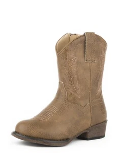 Roper Western Boots Girls Taylor Zipper Tan 09-017-1939-2406 TA - Picture 1 of 1