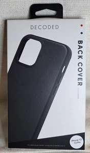 Decoded Leather Back Cover for iPhone 12 / 12Pro - Black - Photo 1 sur 3