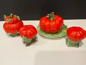 Royal Bayreuth Bavaria / Germany Porcelain 4 Piece Tomato Set / Good condition. - Picture 1 of 10