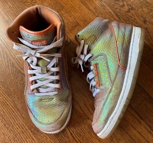 NIKE 2014 AIR PYTHON SNAKESKIN IRIDESCENT 9.5 VINTAGE TRAINER 1 III MAX FORCE - Picture 1 of 12
