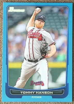 Tommy Hanson 2012 Bowman Blue Parallel #68 /500 Atlanta Braves Topps Baseball  - Image 1 of 2