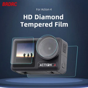 For DJI OSMO ACTION 4 Screen Lens Tempered Glass Film Sports Camera Accessories - Photo 1 sur 9
