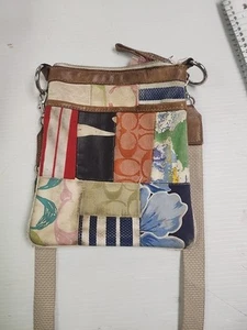 Bolso Bandolera Coach Patchwork Multicolor Lona Bolso de Hombro, Necesita Limpieza - Imagen 1 de 7