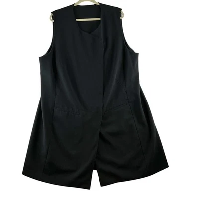 Sejour Long Vest Womens 20W Black Capsule Career Sleeveless Office Professional - Image 1 of 4
