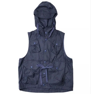 ENGINEERED GARMENTS FIELD VEST MEN COLOR DARK NAVY MATERIAL NYLON SIZE S USED - Image 1 of 4
