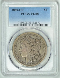 1889-CC PCGS VG08 * Key Date Morgan Dollar * #33132179 - Picture 1 of 4