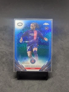 2024 Topps Chrome Women's UEFA Tabitha Chawinga Blue Mojo Rookie Card /250 - Bild 1 von 2