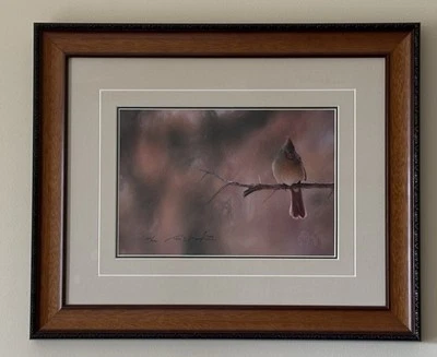 Thomas Mangelsen Signed Photo Print The Limb-Female Cardinal Limited Framed - Image 1 of 4