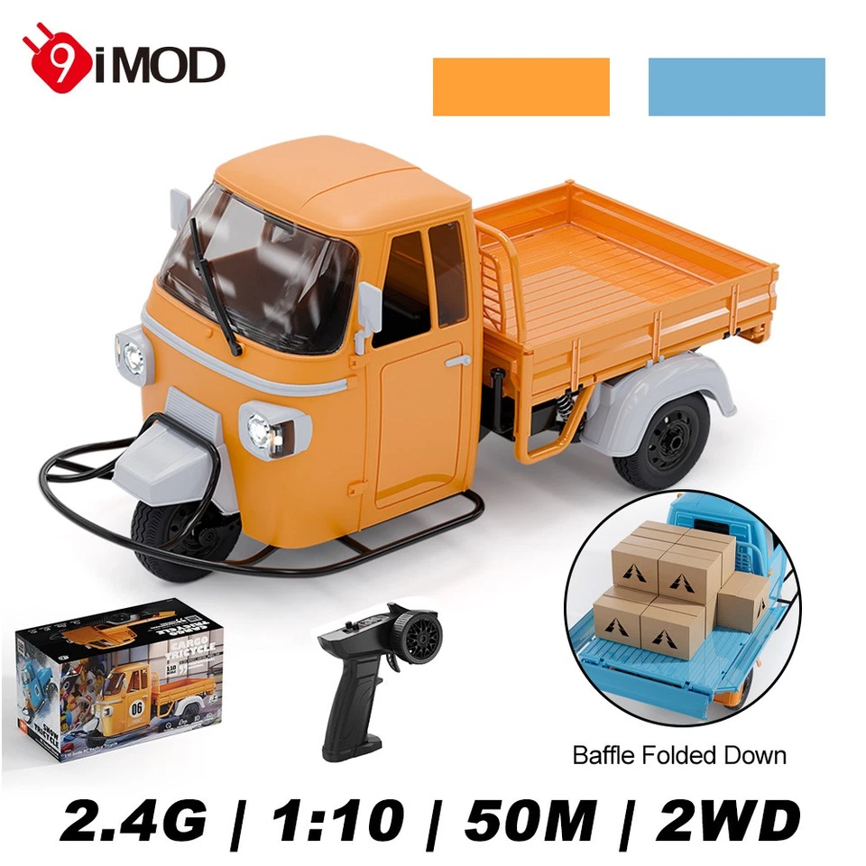 RC Dreirad 1/10 Heckantrieb Auto 2.4G 20km/h Schallwand gefaltet Fernbedienung - Bild 1 von 4