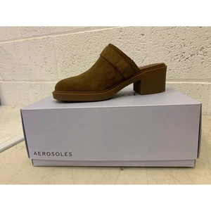 Aerosoles Grunda bequeme Damen-Pantolette geformter Blockabsatz braun Wildleder 9,5 - Bild 1 von 9