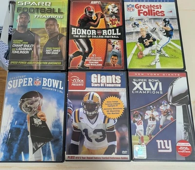 Lot Of Football Themed DVDs  Friday Night Lights Remember The Titans NFL - Image 1 of 2