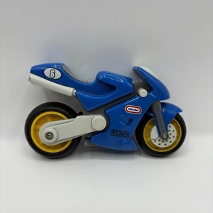Moto Little Tikes robusta Riggz blu con cavalletto #6 usata - Foto 1 di 5