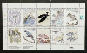 MARSHALL ISLANDS MARINE LIFE STAMPS SHEET MNH 2016 SEA TURTLE MANTA RAY STARFISH - Picture 1 of 1
