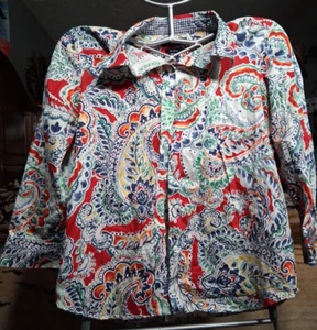 Chaps PM Long Sleeve Button Up 100% Cotton Shirt Women’s Collar - Picture 1 of 6