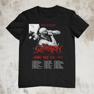 NEW Suffocation Band Tour 2025 Short Sleeve Black All Size Shirt AR920 - Picture 1 of 3