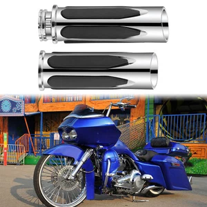 1" Motorcycle Handle Bar Hand Grips For Harley Road Glide Electra Street Glide - Picture 1 of 13