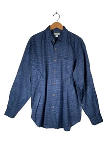 Camisa Tommy Bahama Para Hombres Talla M Azul Estampada de Seda Jacquard a Cuadros Informal Abotonada - Imagen 1 de 9