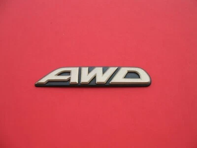 00 01 02 03 04 SUBARU LEGACY OUTBACK AWD REAR GOLD EMBLEM LOGO BADGE SIGN B3113 - Image 1 of 4