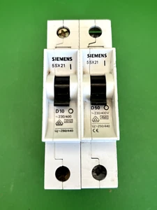 Siemens 5SX21 MCB D10 10A D50 50A - Imagen 1 de 6