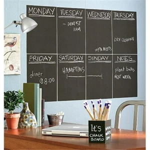 Four Sheet Slate Gray w/ chalk Wallies Peel and Stick Chalk Board - Picture 1 of 1