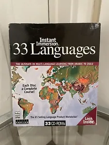 Instant Immersion 33 Languages Box CD-ROM 2005 Edition SEALED - Picture 1 of 10
