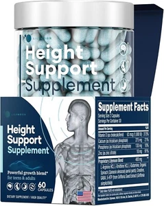 LILYMOON Height  Bone Support Supplement Height Increase Essential Vitamin 60cap - Picture 1 of 5
