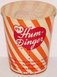 Vintage Pappbecher ITS A HUM DINGER 16oz Gr. unbenutzt Neu Altbestand Top++ - Bild 1 von 2