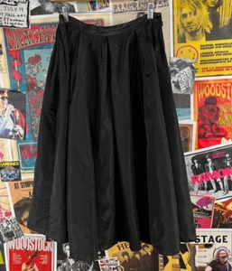Falda Completa Vintage Años 40 Negra Cintura Alta Hollywood Informal Toronto Tafetán 28" - Imagen 1 de 13