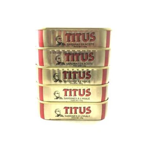Titus Sardine in Oil 4oz - 5 Packs - Picture 1 of 3