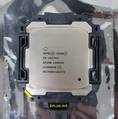 CISCO CPU INTEL XEON 10 CORE PROCESSOR E5-4627V4 2.6GHZ 25MB UCS-CPU-E5-4627E - Image 1 of 2