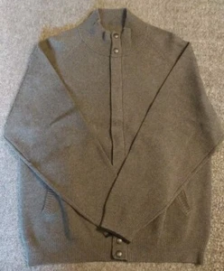 VTG PENDLETON Woolen Mills Mens Sweater/Shirt Small Gray Cotton Knit Zipper  - Picture 1 of 13