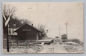 Burl Depot, White Cloud Kansas, Train Station, Postcard Reproduction P10 - Picture 1 of 2