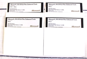 Microsoft MS-DOS 6 Plus Enhanced Tools 5.25"  Floppy Disks