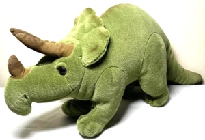 Dinosaurio Triceratops 19" Peluche Realista Cuernos Verdes Volantes Peluche Grande - Imagen 1 de 11