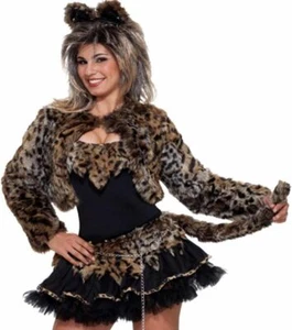Feline Fantasy Shrug Jacket Cat Fancy Dress Up Halloween Adult Costume Accessory - Picture 1 of 2