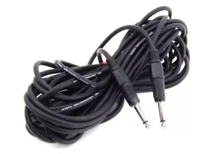 AUX Audio Kabel 6.3mm Klinke Instrumentenkabel Anschluss St/St Mono Cable M/M - Picture 1 of 1