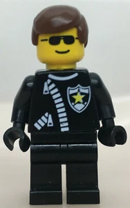 LEGO ® Minifigura Clásico Policía Cabello Marrón Gafas de Sol Set 6625 2150 trn043 - Imagen 1 de 2