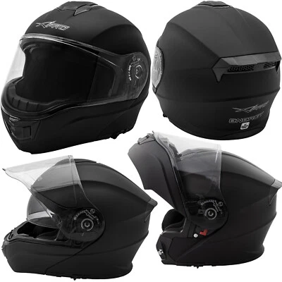 Casco Modular Sport Moto Touring Homologado P/J Pantalla Parasol Mate Negro - Imagen 1 de 4