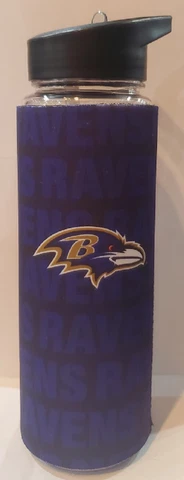 Baltimore Ravens 25oz Flip Top Water Bottle - NFL Cover