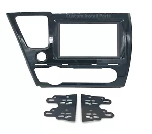 Aftermarket Radio Install 2-Din Dash Kit Gloss Finish Fits Honda Civic 2013-2015 - Foto 1 di 6