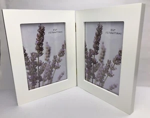 Adeco dekorativer Bilderrahmen weiß Holz aufklappbar 5x7" Fotorahmen - Bild 1 von 3