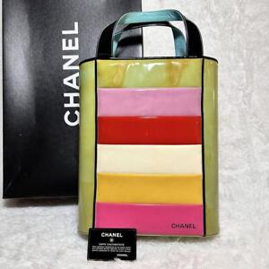 CHANEL tote bag Green Rose Pink Red White Yellow Rare 240423T