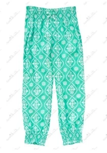 Gymboree Girls 8 Sparkle Safari Aqua Batik Print Rayon Pants NWT - Picture 1 of 2