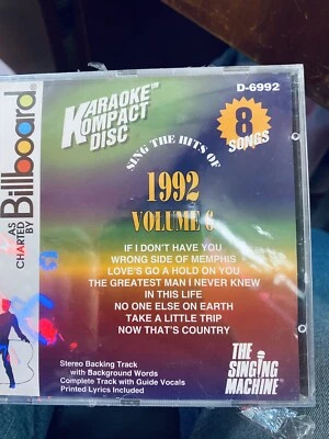 Billboard 1992 Volume 6–karaoke—16 Tracks. NEW SEALED Cd - Image 1 of 2