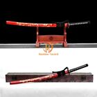 Folded Steel Clay Tempered Japanese Katana Samurai Sword Real Yokote & Hamon