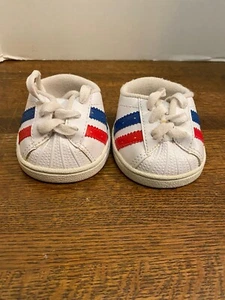 Build-A-Bear Vintage/Retired RED WHITE BLUE SNEAKERS Teddy PATRIOTIC. - Bild 1 von 5