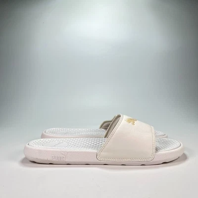 Puma Cool Cat 2.0 Slides White Gold Slip-On Sandals Comfort Shoes Women’s Size 7 - Image 1 of 4