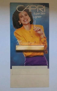 Nuevo de Lote Antiguo Encendedor Capri Super Slim Paquete Promocional Sellado Nuevo En Tarjeta Anuncio - Imagen 1 de 8